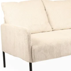 3S. x Home Canapé 2 places moderne et élégant Manuelo Velours côtelé Beige Online