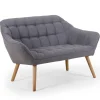 3S. x Home Canapé 2 places Scandinave Zentao Tissu Gris Clair
