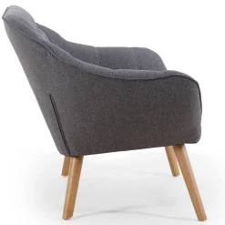 3S. x Home Canapé 2 places Scandinave Zentao Tissu Gris Clair