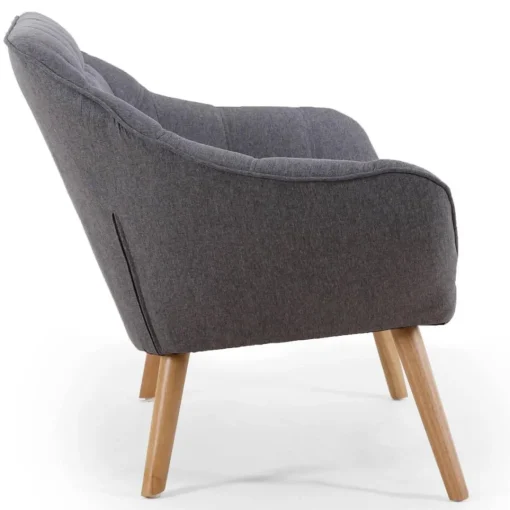 3S. x Home Canapé 2 places Scandinave Zentao Tissu Gris Clair