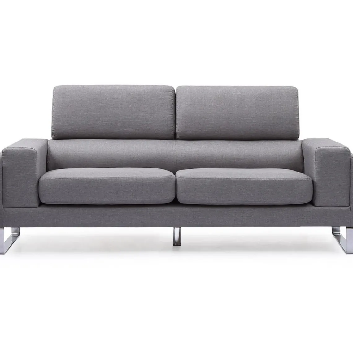 3S. x Home Canapé 3 Places Tissu Gris Clair BATO