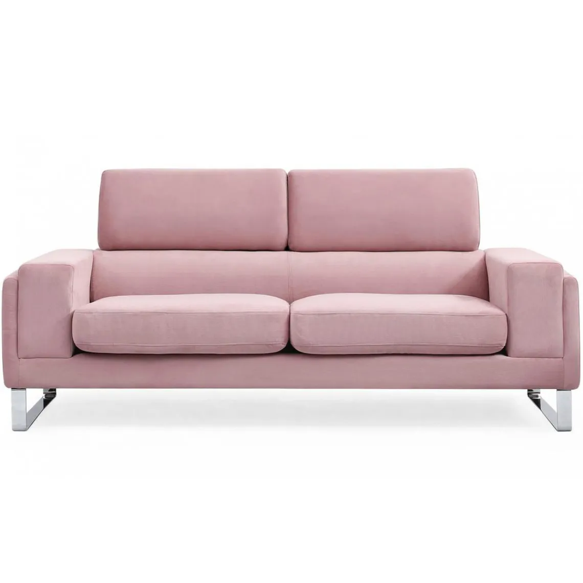 3S. x Home Canapé 3 places Velours côtelé GRAHAM Rose Best