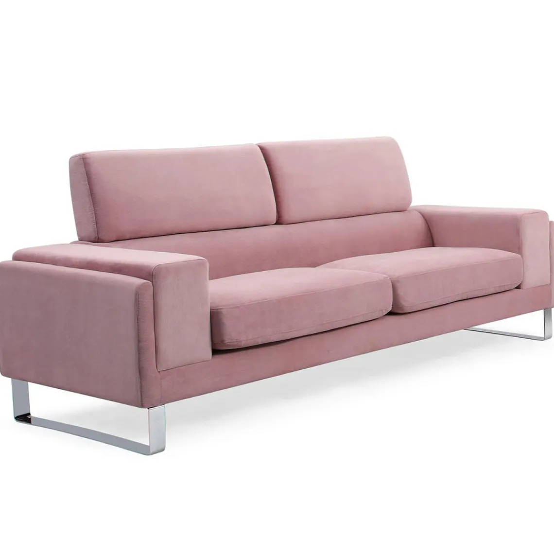 3S. x Home Canapé 3 places Velours côtelé GRAHAM Rose Best