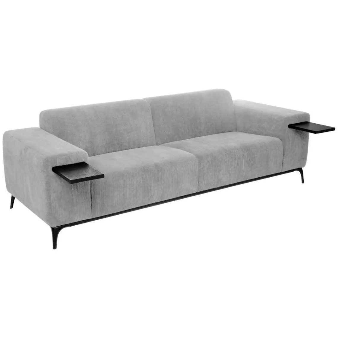 3S. x Home Canapé 3 Places Velours Côtelé CHRIS Gris Sale