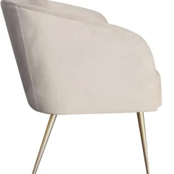 3S. x Home Canapé 3 places Velours Taupe Pieds Or GLAM Clearance