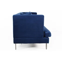 3S. x Home Canapé 3 places Vincennes Velours Bleu Sale