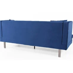 3S. x Home Canapé 3 places Vincennes Velours Bleu Sale