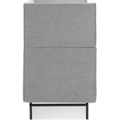 ALTEREGO Canapé acoustique 2 places 'VISAVI' avec haut dossier en tissu gris clair Outlet