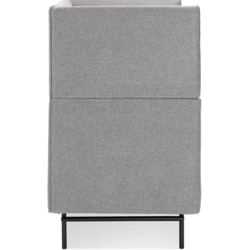 ALTEREGO Canapé acoustique 2 places 'VISAVI' avec haut dossier en tissu gris clair Outlet