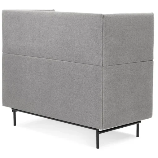 ALTEREGO Canapé acoustique 2 places 'VISAVI' avec haut dossier en tissu gris clair Outlet