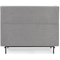 ALTEREGO Canapé acoustique 2 places 'VISAVI' avec haut dossier en tissu gris clair Outlet