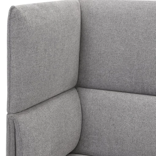 ALTEREGO Canapé acoustique 2 places 'VISAVI' avec haut dossier en tissu gris clair Outlet