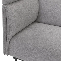 ALTEREGO Canapé acoustique 2 places 'VISAVI' avec haut dossier en tissu gris clair Outlet