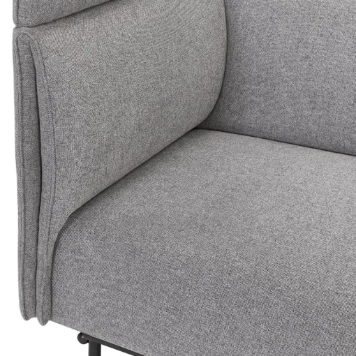 ALTEREGO Canapé acoustique 2 places 'VISAVI' avec haut dossier en tissu gris clair Outlet