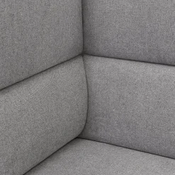 ALTEREGO Canapé acoustique 2 places 'VISAVI' avec haut dossier en tissu gris clair Outlet