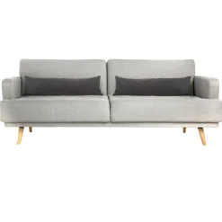 3S. x Home Canapé banquette 3 places Jack gris clair Best