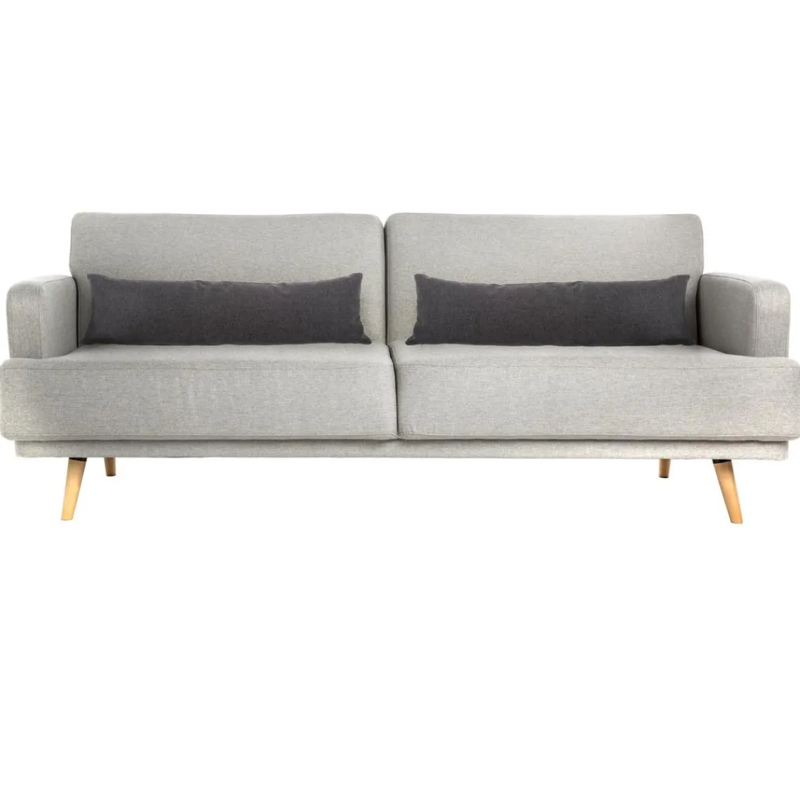 3S. x Home Canapé banquette 3 places Jack gris clair Best