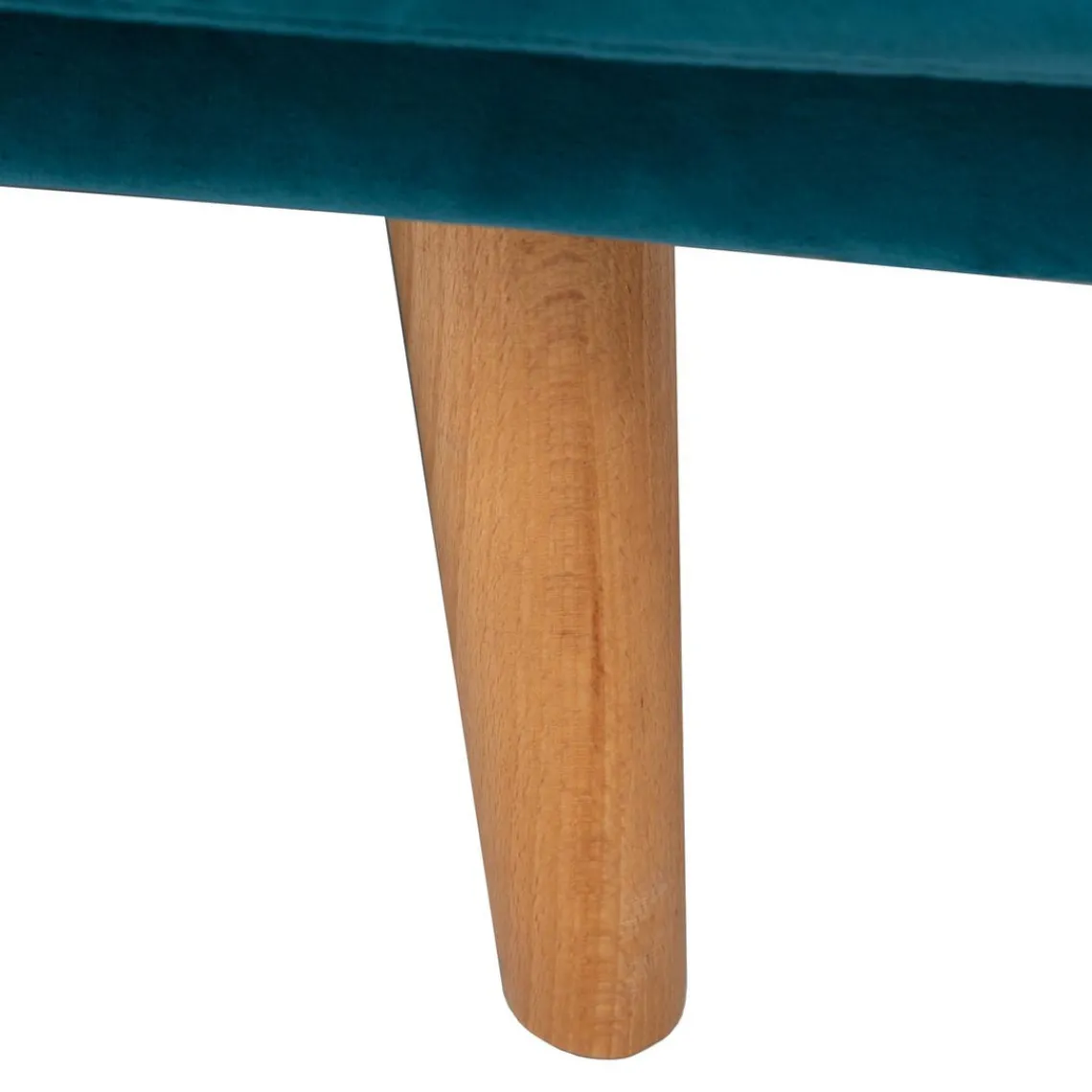 3S. x Home Canapé Banquette Velours Jack 3 Places Bleu canard Discount