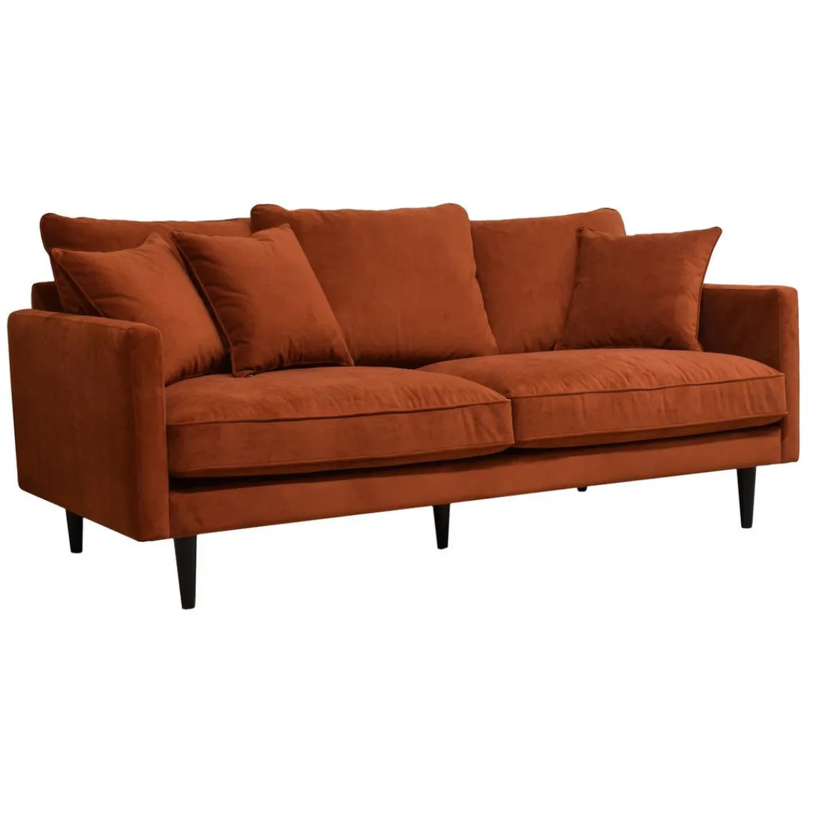 3S. x Home Canapé Candice 3 Places En Velours Ambre Hot