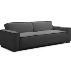 3S. x Home Canapé clic-clac 3 places Roger Tissu bouclette Gris