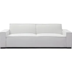 3S. x Home Canapé clic-clac 3 places Roger Tissu bouclette Crème Discount