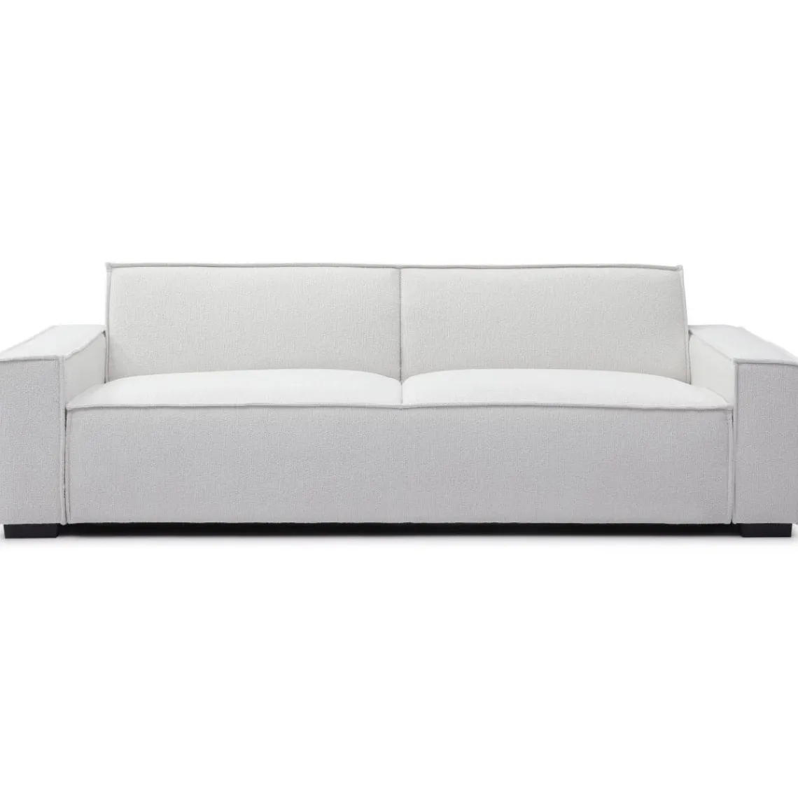 3S. x Home Canapé clic-clac 3 places Roger Tissu bouclette Crème Discount