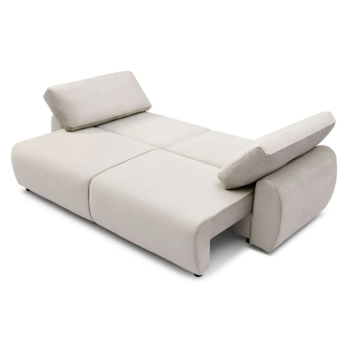 3S. x Home Canapé convertible 3 places Traviata Velours Beige Best
