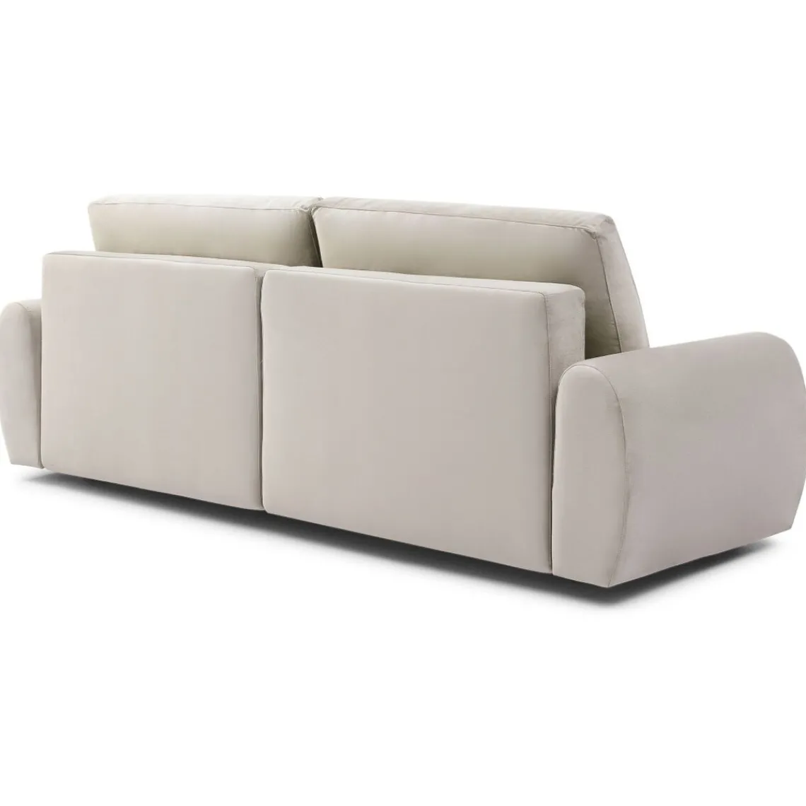 3S. x Home Canapé convertible 3 places Traviata Velours Beige Best