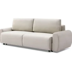 3S. x Home Canapé convertible 3 places Traviata Velours Beige Best