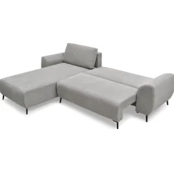 3S. x Home Canapé convertible avec angle à gauche Paolo Velours côtelé Gris Sale