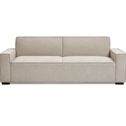 3S. x Home Canapé convertible clic-clac 3 places Pikado Tissu effet lin Taupe clair Hot