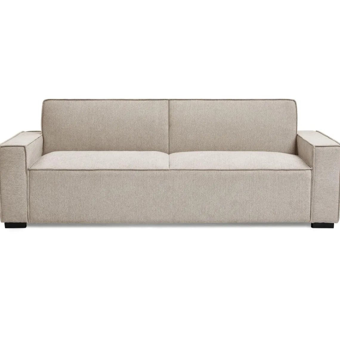 3S. x Home Canapé convertible clic-clac 3 places Pikado Tissu effet lin Taupe clair Hot