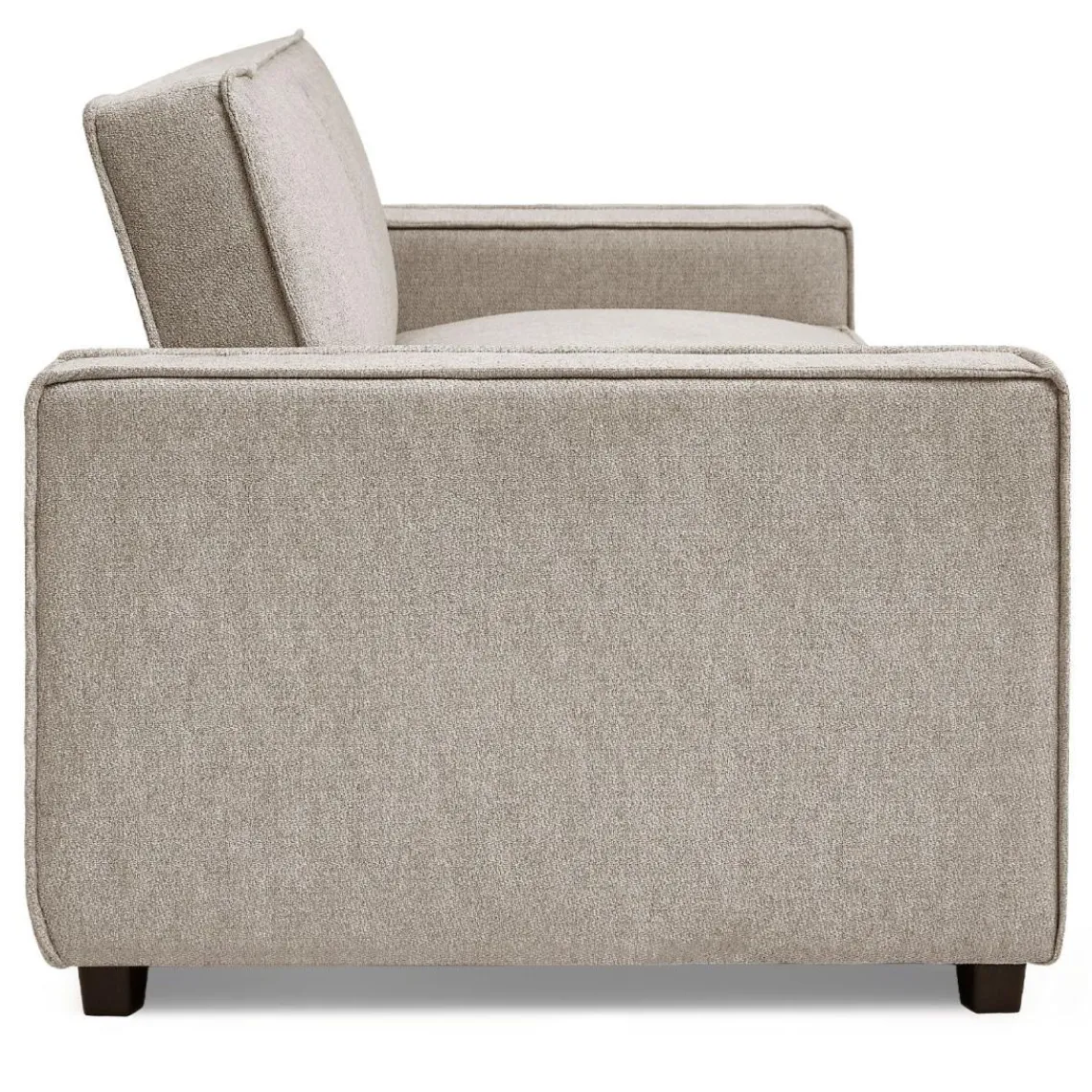 3S. x Home Canapé convertible clic-clac 3 places Pikado Tissu effet lin Taupe clair Hot