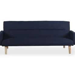 3S. x Home Canapé Convertible Clic-Clac BERTO 3 Places Tissu Noir Online