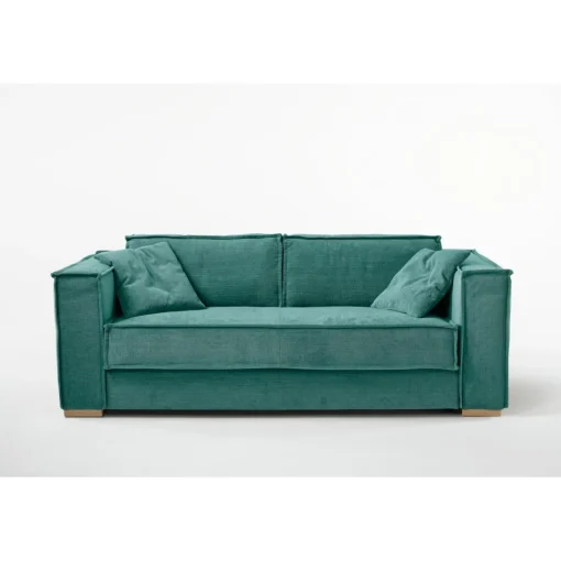 3S. x Home Canapé convertible express 3 places ISABELLA Bleu canard New