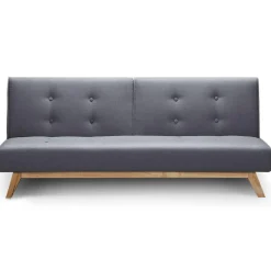 3S. x Home Canapé Convertible Scandinave Tissu Gris Foncé EMMA Online