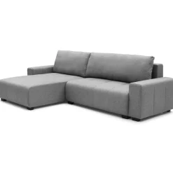 3S. x Home Canapé d'angle convertible élégant Malone Tissu Gris Sale