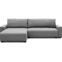 3S. x Home Canapé d'angle convertible élégant Malone Tissu Gris Sale