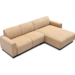 3S. x Home Canapé d'angle moderne Wallis Velours côtelé Beige Online