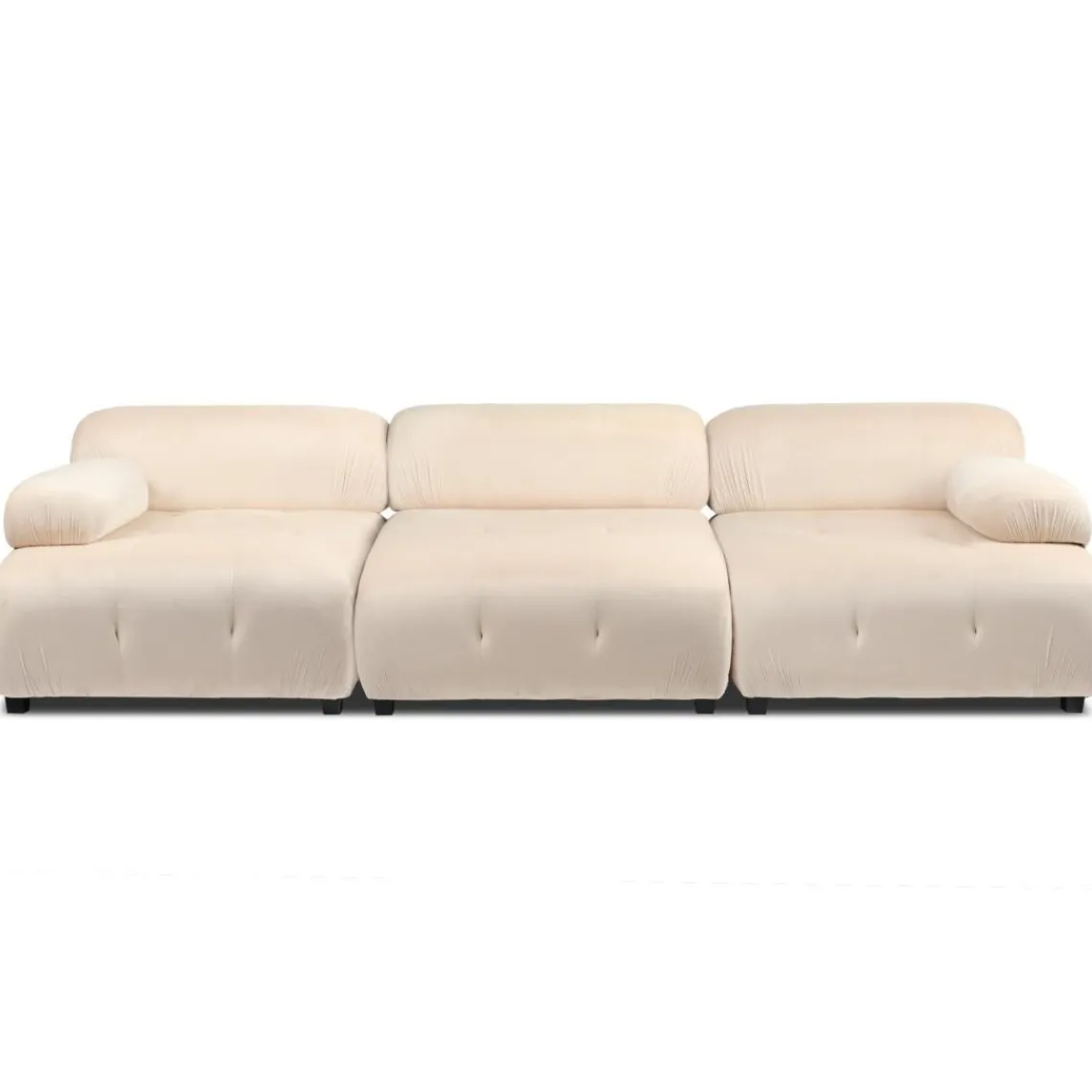 3S. x Home Canapé design modulable Hollywood Velours Beige Sale