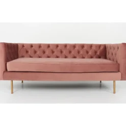 3S. x Home Canapé en Velours Rose 3 places SEE LY