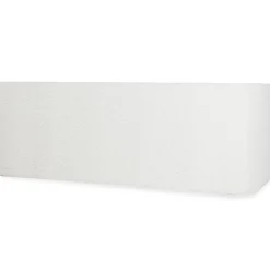3S. x Home Canapé moderne 3 places style cubique Fredonia Tissu bouclette Crème Discount