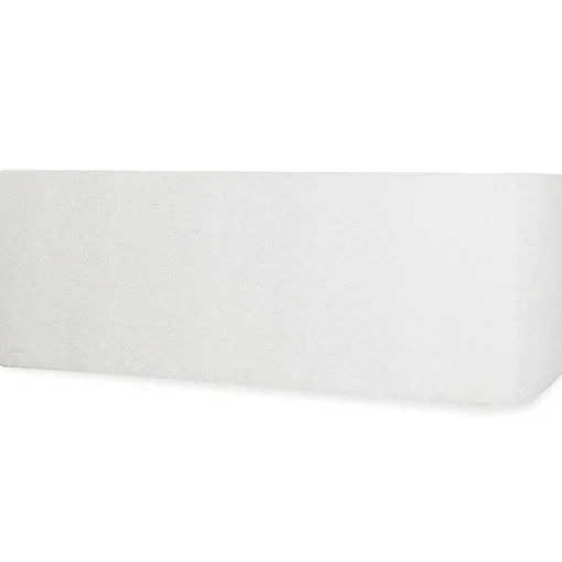 3S. x Home Canapé moderne 3 places style cubique Fredonia Tissu bouclette Crème Discount