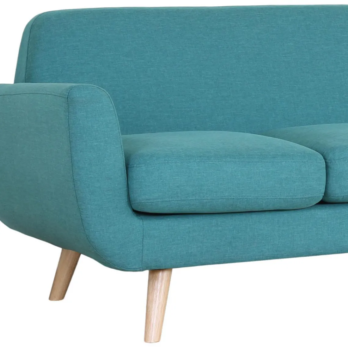 3S. x Home Canapé Scandinave 3 Places Tissu Bleu Vert TELIA Clearance