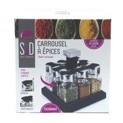 3S. x Home Carrousel Carre 8 pots couvercle plastique HALLIE New