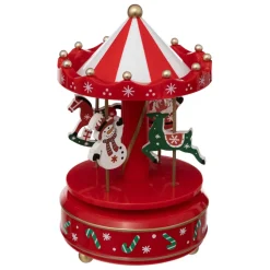 3S. x Home Carrousel musical père noël et bonhomme de neige Discount