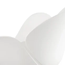 ALTEREGO Chaise avec accoudoirs 'APODIS' blanche en matière plastique