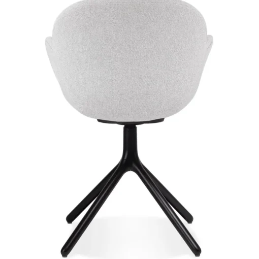 ALTEREGO Chaise avec accoudoirs 'LIBRA' en tissu gris clair et métal noir Sale