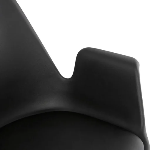 ALTEREGO Chaise avec accoudoirs 'ZALIK' noire style scandinave Clearance