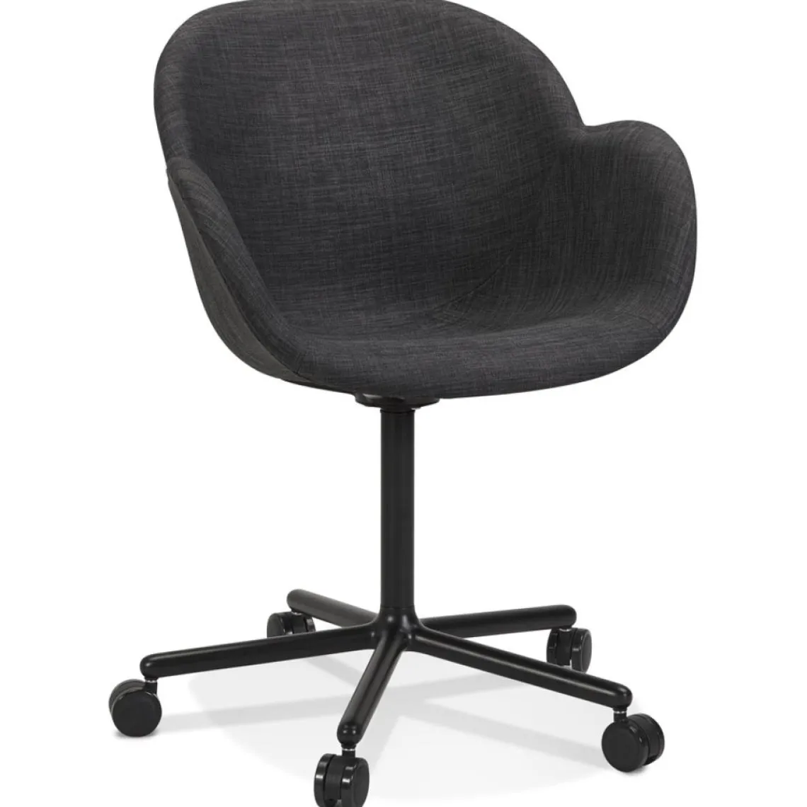 ALTEREGO Chaise de bureau avec accoudoirs 'ASTRA' gris foncé Best